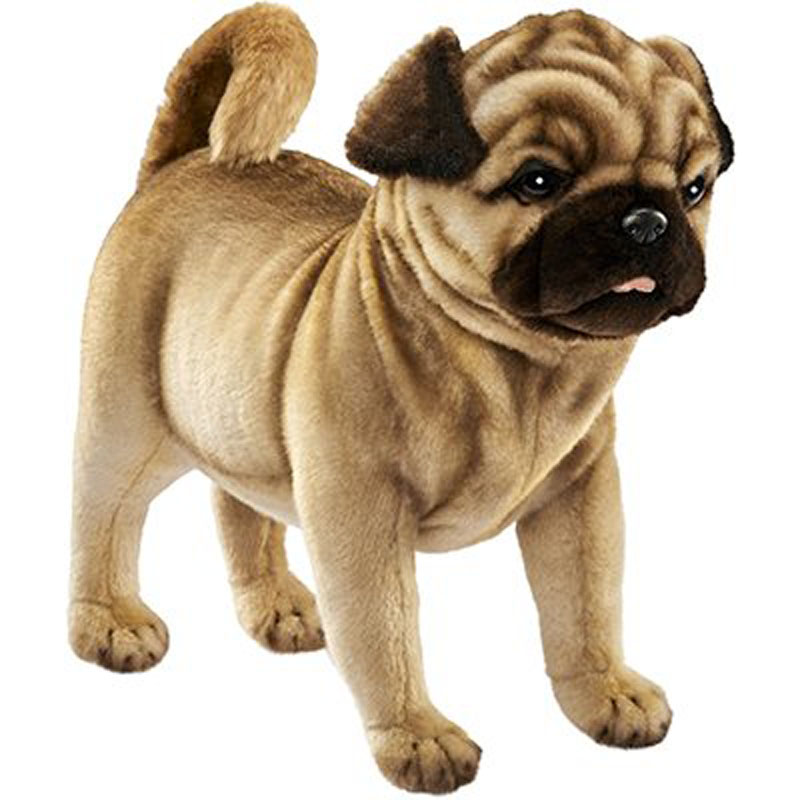 Realistic Pug Dog Soft Toy by Hansa